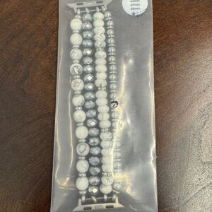 Kinsley Armelle White Beaded Watch Band